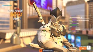 NECROS CARRY GENJI GAMEPLAY - POTG! OVERWATCH 2 SEASON 6 TOP 500