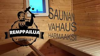 Saunan vahaus harmaaksi