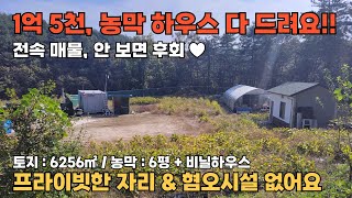 [NO. 484] 🚨급매 가격인하 1억 5천 / 전속 매물 🚨대지전용, 전, 임야, 농막, 하우스, 수도, 전기 다 갖춰져 있습니다! 제천토지매매 • 제천전원주택지매매