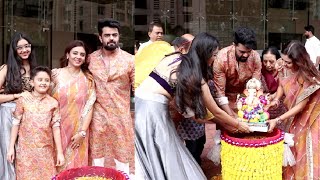 Manish Paul Ganpati Visarjan 2024 With Family