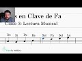 notas en clave de fa clase 3 de lectura musical