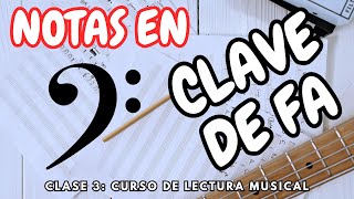 Notas en Clave de Fa - Clase 3 de Lectura Musical