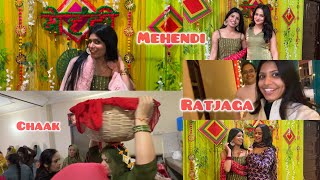 Chaak, Mehendi \u0026 Ratjaga|| @payallohiavlogs #wedding #gurjarwedding #familyvlog