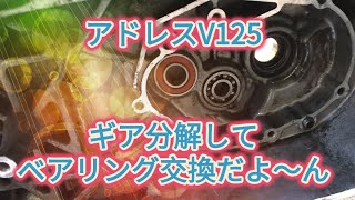 アドレスV125　ギアベアリング交換