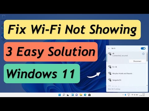 Wifi network not showing in Windows 11