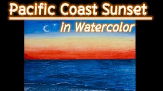 Pacifica, California ~ a watercolor sunset and 2 birthday celebrations 🎂🥳💝