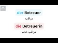 پرستاری در آلمان، واژگان آلمانی برای پرستاری در خانه سالمندان در آلمان، کار پرستاری در آلمان