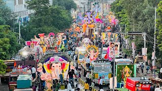 Ganesh Shobha Yatra 2024 | Ganesh Procession 2024 at Tank Bund |Big Ganesh Nimajjanam 2024 Hyderabad