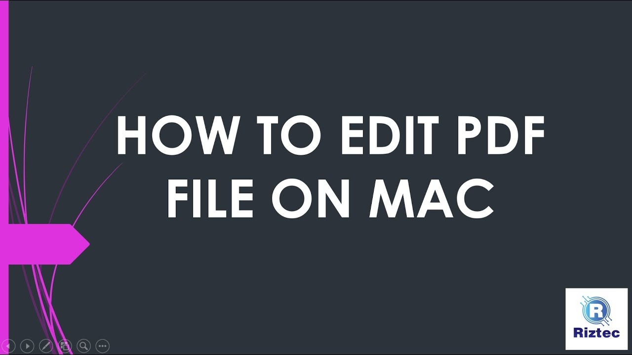 HOW TO EDIT PDF FILES ON MAC - YouTube