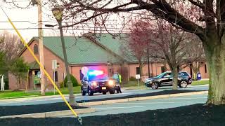 Lacey Township Police Unit assisting construction workers