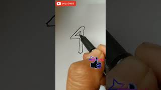 four number easy drawing #shorts #short #youtubeshorts