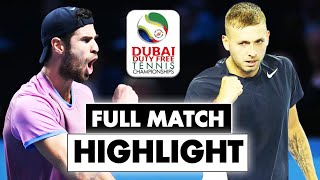 Karen Khachanov vs Daniel Evans 1st Round Highlights - ATP Dubai Tennis Championships 2025