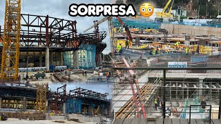 Obras en el Camp Nou a 21/02/2025 Estructura calienta que sales 🫨😯 Sorpresa | Fani Vlogs