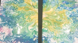 同時完成2張流體畫-中文教學 #流體畫 #流動畫 #pouringart #fluidart #dutchpour