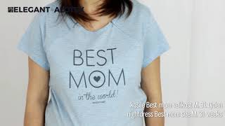 DN Nightwear mateřská noční košile Best mom světle modrá