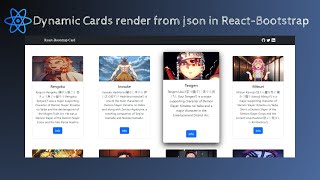 Cards with React, Bootstrap, and JSON | Use images & links from array of objects.