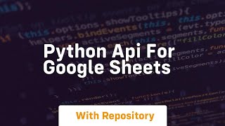 python api for google sheets