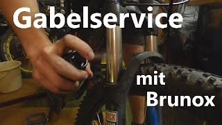 Gabelservice mit Brunox