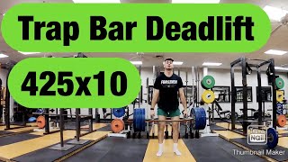 425X10 Trap Bar Deadlift \u0026 110 lbs Pull-up! | Goal #3