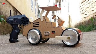 How to make Remote Control ROAD ROLLER at home