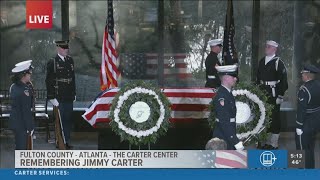 Changing of the Honor Guards as Jimmy Carter lies in repose