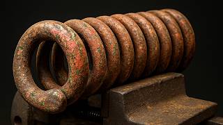 Coil Spring Damascus Knife Forging – Full Build Process