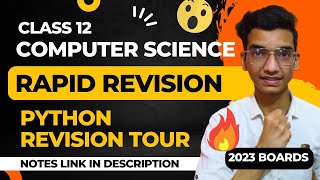 Python Revision Tour: Rapid Revision🔥 for Class 12 Computer Science (with Notes)