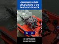 MOTOR DE CAMINHÃO NO BARCO #shorts #barco #motor #caminhão