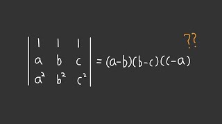 高中數學 l 三階行列式🔥l Vandermonde Determinant
