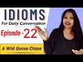 IDIOMS 22 l A Wild Goose Chase l How to use idioms in sentences l  Idioms for competitive exams