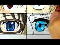 drawing 100 eyes from 100 different anime 4k