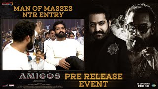 Man of Masses NTR Entry | Amigos Pre Release Event | Kalyan Ram | Ashika Ranganath | Rajendra Reddy