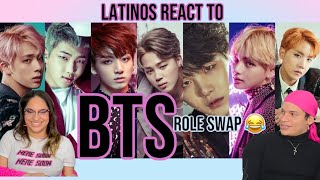 Latinos react to When Vocal & Rap Line (BTS) change roles #BTSFunny REACTION| FEATURE FRIDAY ✌