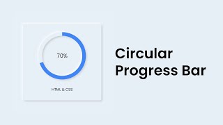 How To Make A Circular Progress Bar With Html Css and Javascript