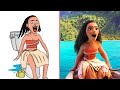 Moana Funny Drawing Meme | Try Not to Laugh 😂