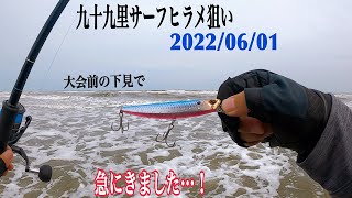 6月1日サーフヒラメ狙い【千葉県九十九里浜】大会の下見でまさかのヒット！？