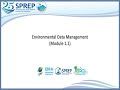 Module 1.1 : Introduction - an overview of the Environment Data Portal