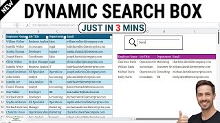 Create a Search Box in Excel: Filter Data (No Dropdowns)