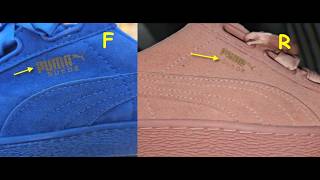 Puma suede real vs fake. How to spot original Puma sued ribbon sneakers