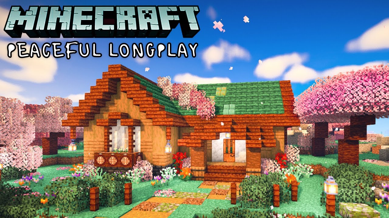 Minecraft Longplay - Peaceful Cherry Blossom Home - YouTube