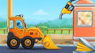 PERMAINAN KONSTRUKSI MERAKIT BULDOZER MINI MENGERUK LAHAN PERTANIAN STROBERI | GOKIDS INDONESIA