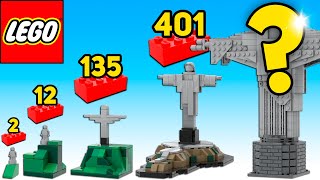 LEGO Christ the Redeemer in Different Scales - Comparison