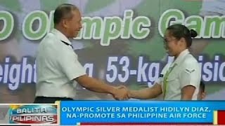 Olympic silver medalist Hidilyn Diaz, na-promote sa Philippine Air Force
