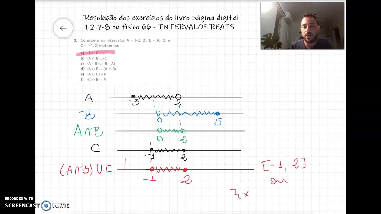 Intervalos Reais Exercícios Youtube