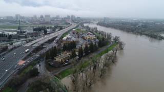 Sacramento American Rivers Discovery Park Flooding (02/10/2017)