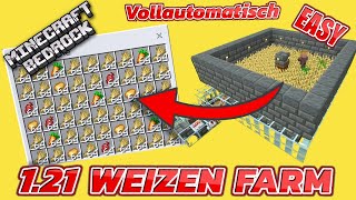 Vollautomatische Weizenfarm Minecraft Bedrock 1.21 ¦ Daedal Craft