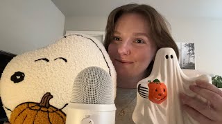 asmr Fall/ Halloween decorations triggers 🎃👻 (tapping +scratching)