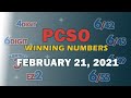 P49M Jackpot Ultra lotto 6/58, EZ2, Suertres, and Megalotto 6/45 | February 21, 2021