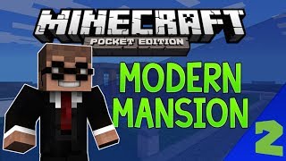 Minecraft Pocket Edition: Modern Mansion Tutorial (Part 2)