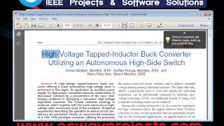 High Voltage Tapped Inductor Buck Converter Utilizing an Autonomous High Side Switch